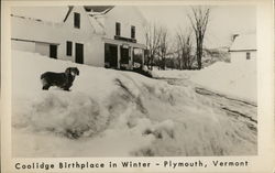 Coolidge Birthplace in Winter Plymouth, VT Postcard Postcard Postcard