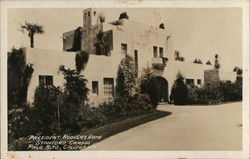 President Hoover's Home, Stanford Campus Postcard