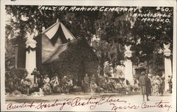 Vault at Marion Cemetery Ohio Postcard Postcard Postcard