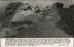 Mt Rushmore Memorial Mount Rushmore, SD Postcard Postcard Postcard