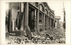 Street Scene After Long Beach Quake California Postcard Postcard Postcard