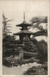 Japanese Pagoda, Bernheimer Gardens Hollywood, CA Postcard Postcard Postcard