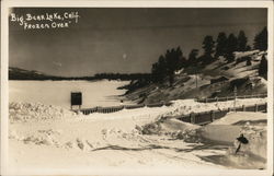 Winter Scene - Frozen Over Big Bear Lake, CA Postcard Postcard Postcard