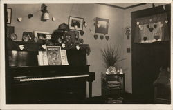 Piano and sheet music Postcard