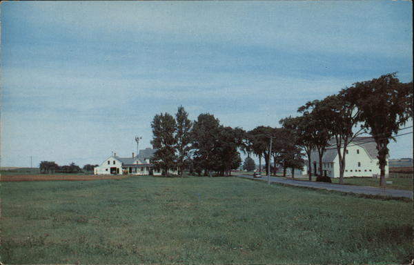A typical farm scene in Aroostock County, Maine