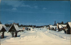 Main Street in the Winter West Yellowstone, MT Postcard Postcard Postcard