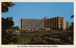 New Residence Hall for Women, University of Miami Florida Postcard Postcard Postcard