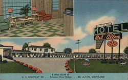 Motel Bel Alton Maryland Postcard Postcard Postcard