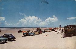 1950's Cars on the Beach Daytona Beach, FL Postcard Postcard Postcard