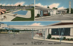 Eden Roc Motel and Restaurant Jesup, GA Postcard Postcard Postcard