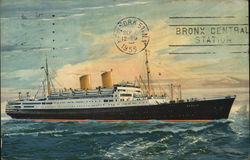 Norddeutscher Lloyd Bremen MS. Berlin Postcard