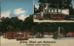 Colony Motel and Restaurant Postcard