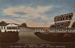 South Winds Motel La Plata, MD Postcard Postcard Postcard