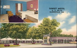 Sunset Motel Postcard