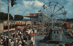 Partial View of the Midway of the York Interstate Fair Postcard