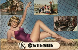 Dorothy Malone Ostende, Belgium Swimsuits & Pinup Postcard Postcard Postcard