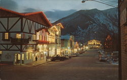 Christmas Season in the Bavarian Village Leavenworth, WA Postcard Postcard Postcard