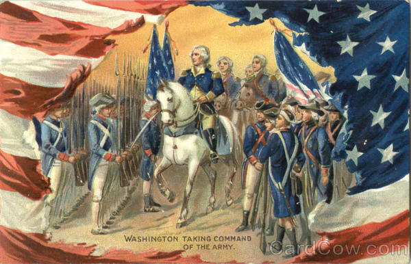 Washington Taking Command Of The Army Patriotic