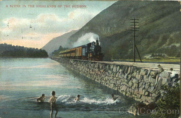 A Scene In The Highlands Of The Hudson Trains, Railroad