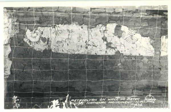 Petroglyph On Wall In Aztec Ruins National Monument New Mexico