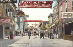 View Of The Bowery Piel Bros Beer Postcard