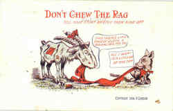 Don't Chew The Rag Postcard