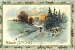 A Happy Christmas Postcard