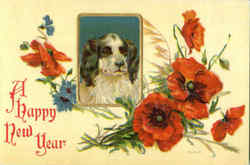 A Happy New Year Christmas Postcard Postcard