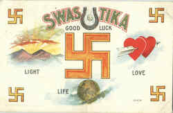 Swastika Good Luck Light Love Life Swastikas Postcard Postcard