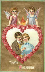 To My Valentine Couples Postcard Postcard