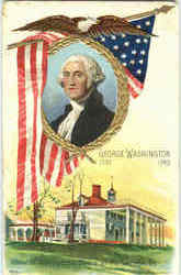 Washington's Home At Mt. Vernon Virginia Patriotic Postcard Postcard