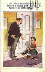 Shoeshine Boy Kid Comics Postcard