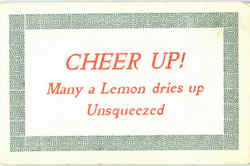 Cheer Up! Phrases & Sayings Postcard Postcard