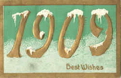 1909 Best Wishes Postcard