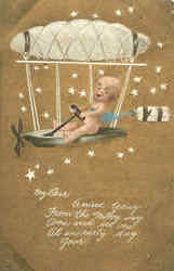 Baby in Zeppelin Postcard