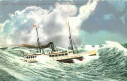 Rough Weather Off The Cost Of California Near Los Angeles Postcard