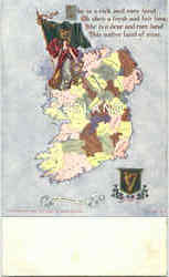 Map of Ireland Postcard