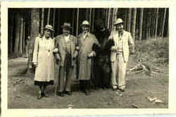 Group with a Bear suit Bears Postcard Postcard