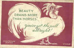 Beauty Draws More Than Horses Birds Postcard Postcard