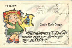 From Castle Rock Sprigs Castle Rock Springs, CA Postcard Postcard