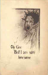 Oh Gee But I Am Sure Lonesome Postcard
