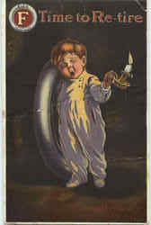 Time To Re-Time Fisk tires Postcard