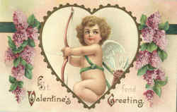 St. Fond Valentine's Greeting Postcard