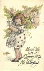 I Love You Without Cupid's Help My Valentine Postcard