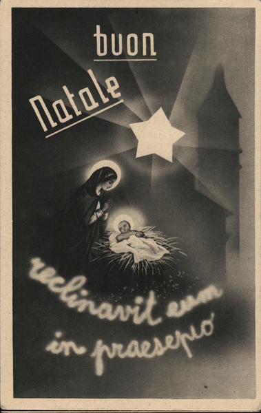 Mary with baby Jesus in manger. Madonna & Child