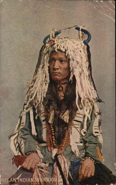 Piegan Indian Warrior Native Americana