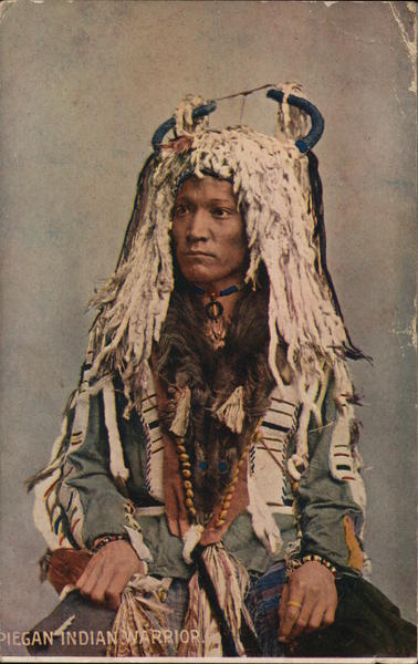 Piegan Indian Warrior Native Americana