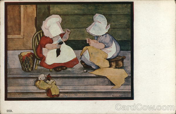 Mending Day Sunbonnet Babies