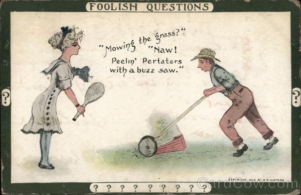 Foolish Questions Comic, Funny