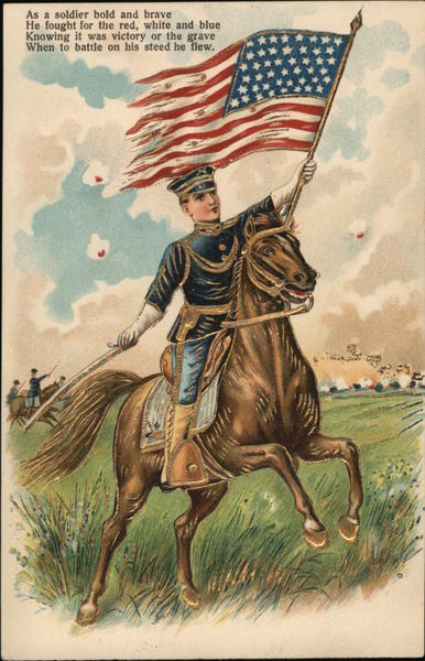 Soldier on Horseback Patriotic